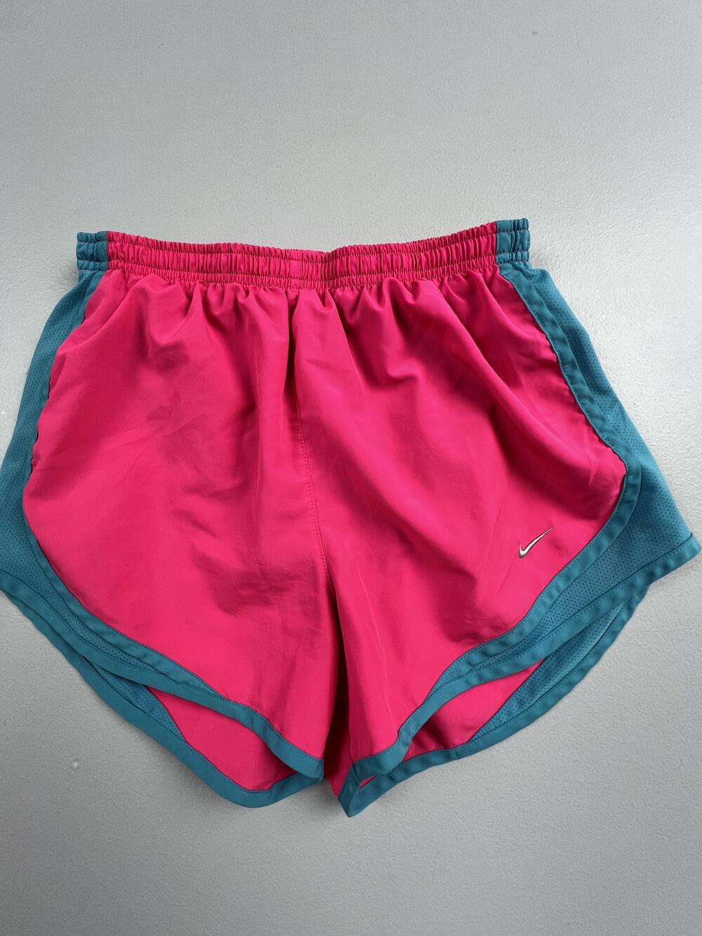 Nike Shorts Womens Small Pink Teal Dri-FIT Running Athletic Gym Hiking Active